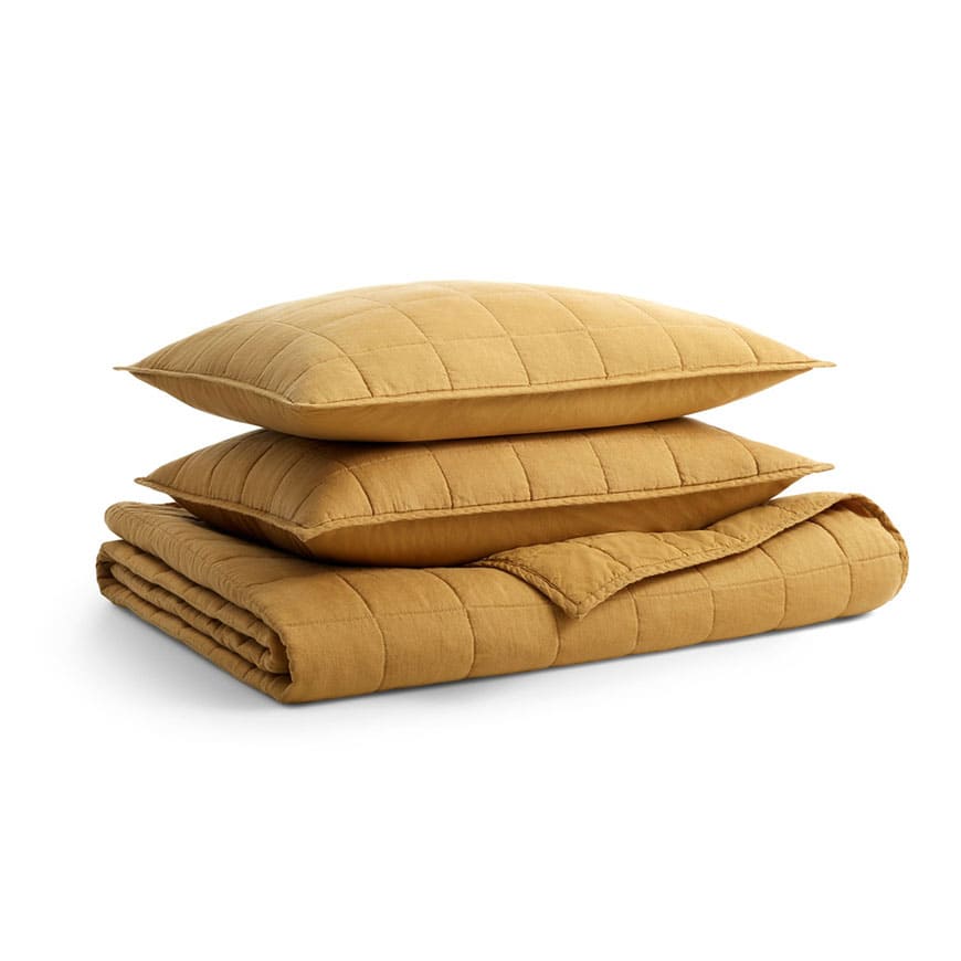 Ester linen quilt set